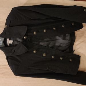 Military style wool coat